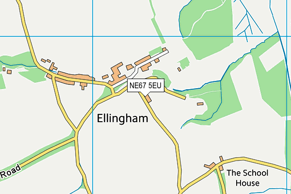 NE67 5EU map - OS VectorMap District (Ordnance Survey)