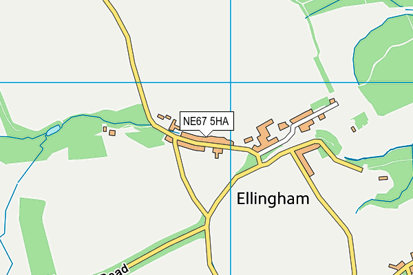 NE67 5HA map - OS VectorMap District (Ordnance Survey)