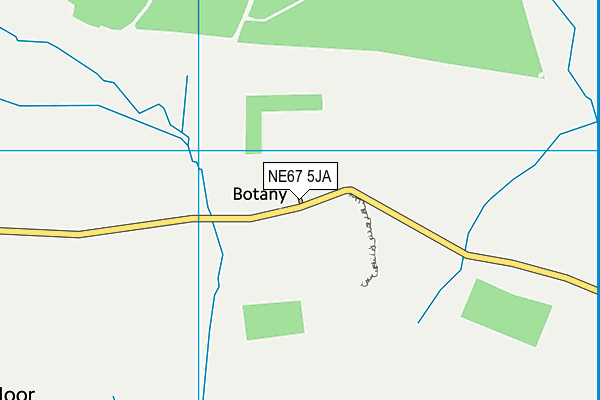 NE67 5JA map - OS VectorMap District (Ordnance Survey)