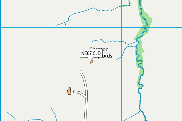 NE67 5JD map - OS VectorMap District (Ordnance Survey)