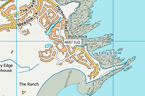 NE67 5JQ map - OS VectorMap District (Ordnance Survey)