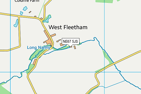 NE67 5JS map - OS VectorMap District (Ordnance Survey)