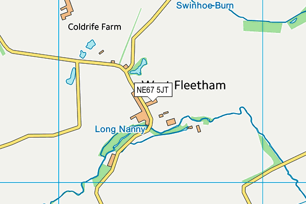 NE67 5JT map - OS VectorMap District (Ordnance Survey)