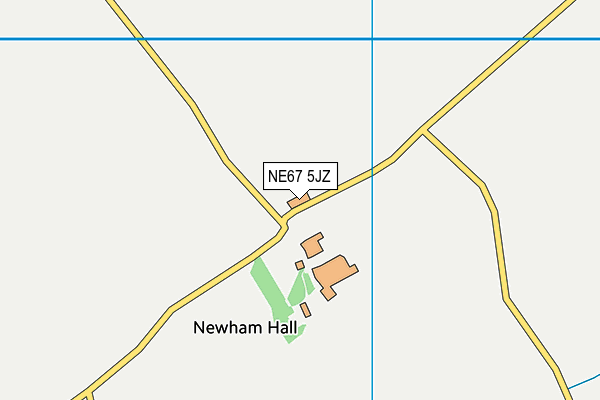 NE67 5JZ map - OS VectorMap District (Ordnance Survey)