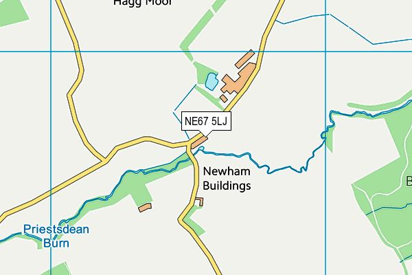 NE67 5LJ map - OS VectorMap District (Ordnance Survey)