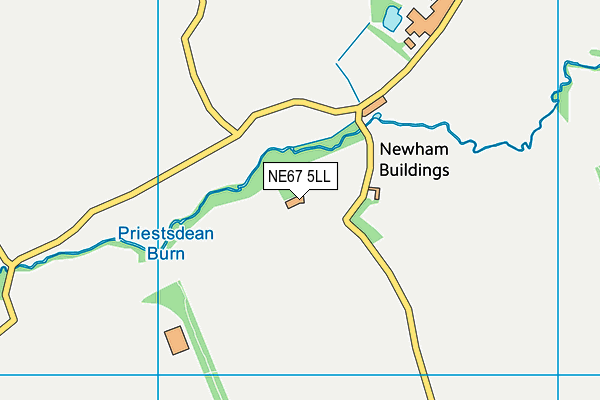 NE67 5LL map - OS VectorMap District (Ordnance Survey)