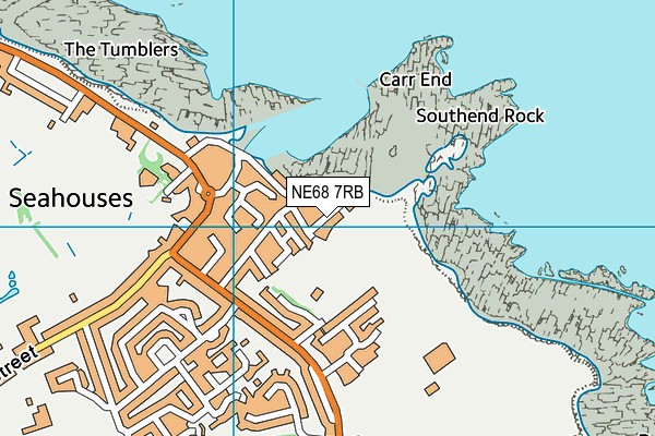 NE68 7RB map - OS VectorMap District (Ordnance Survey)