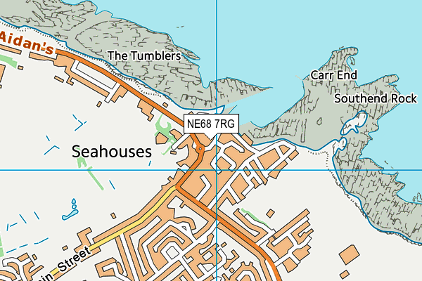 NE68 7RG map - OS VectorMap District (Ordnance Survey)