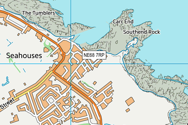 NE68 7RP map - OS VectorMap District (Ordnance Survey)