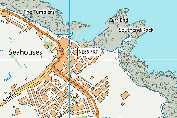 NE68 7RT map - OS VectorMap District (Ordnance Survey)