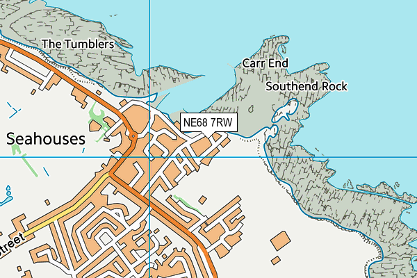 NE68 7RW map - OS VectorMap District (Ordnance Survey)