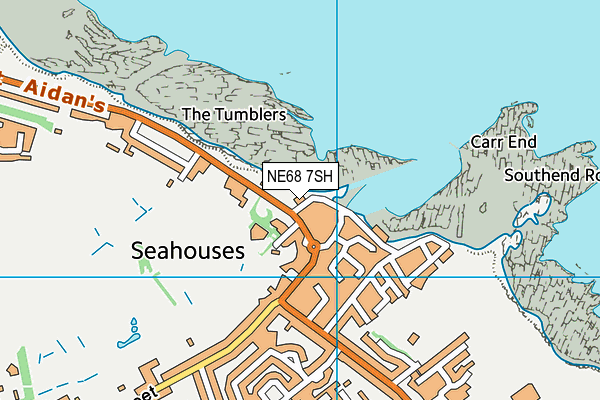 NE68 7SH map - OS VectorMap District (Ordnance Survey)