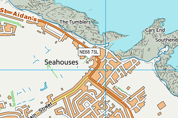 NE68 7SL map - OS VectorMap District (Ordnance Survey)