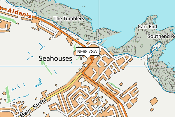 NE68 7SW map - OS VectorMap District (Ordnance Survey)