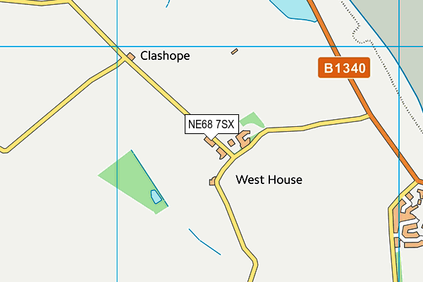 NE68 7SX map - OS VectorMap District (Ordnance Survey)