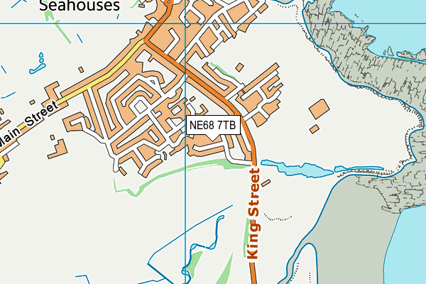 NE68 7TB map - OS VectorMap District (Ordnance Survey)