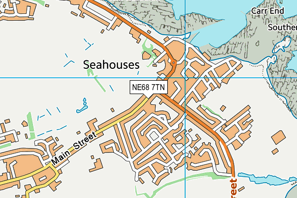 NE68 7TN map - OS VectorMap District (Ordnance Survey)