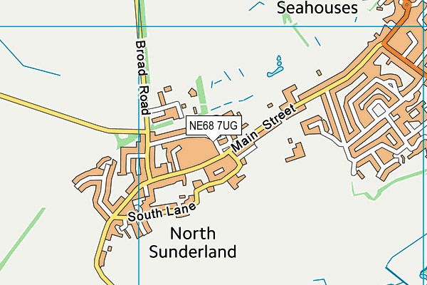 NE68 7UG map - OS VectorMap District (Ordnance Survey)