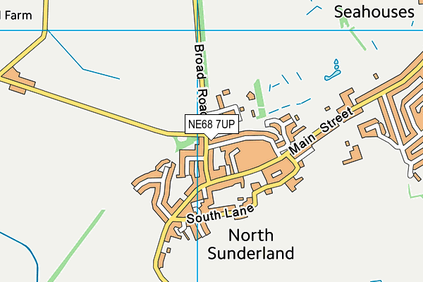 NE68 7UP map - OS VectorMap District (Ordnance Survey)