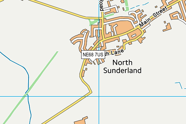 NE68 7US map - OS VectorMap District (Ordnance Survey)