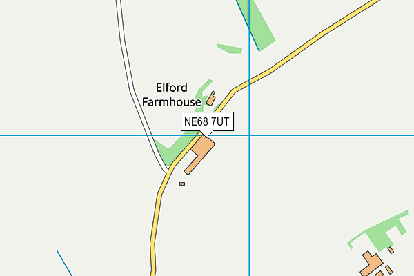 NE68 7UT map - OS VectorMap District (Ordnance Survey)