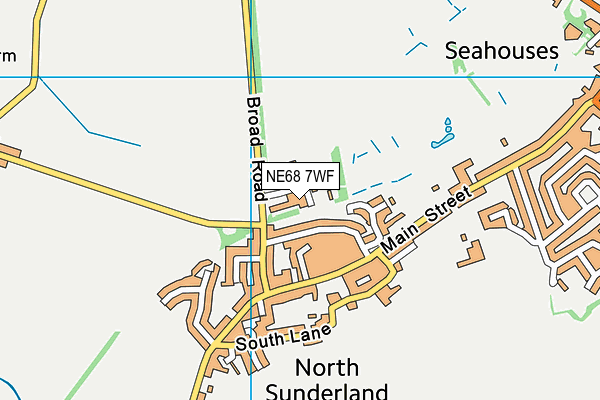 NE68 7WF map - OS VectorMap District (Ordnance Survey)