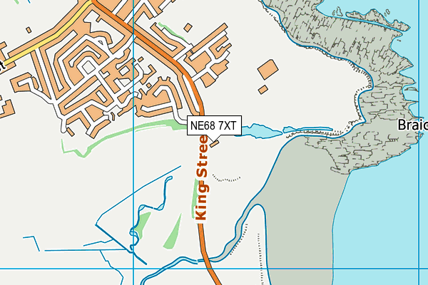 Seahouses Golf Club map (NE68 7XT) - OS VectorMap District (Ordnance Survey)