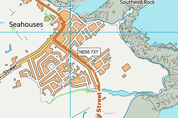 NE68 7XY map - OS VectorMap District (Ordnance Survey)