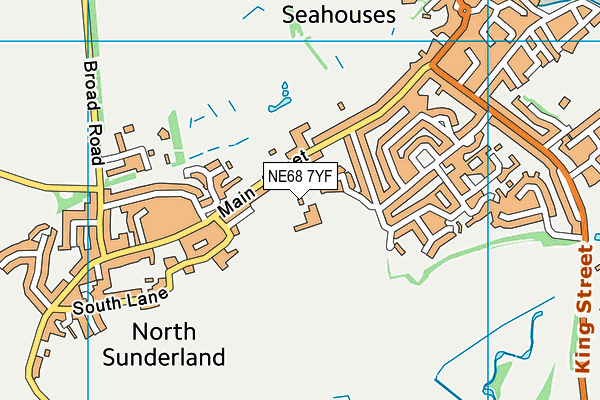 Seahouses Middle School (Closed) map (NE68 7YF) - OS VectorMap District (Ordnance Survey)