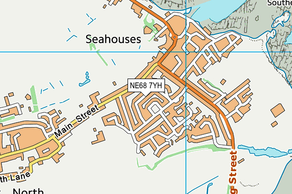 NE68 7YH map - OS VectorMap District (Ordnance Survey)