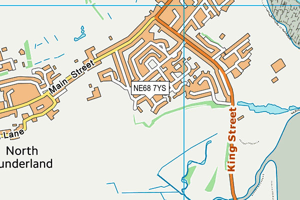 NE68 7YS map - OS VectorMap District (Ordnance Survey)