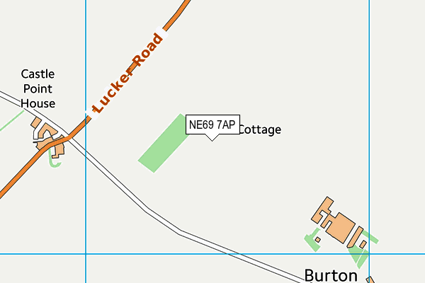 NE69 7AP map - OS VectorMap District (Ordnance Survey)