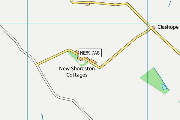 NE69 7AS map - OS VectorMap District (Ordnance Survey)
