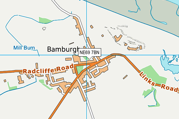 NE69 7BN map - OS VectorMap District (Ordnance Survey)