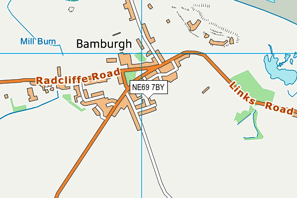 NE69 7BY map - OS VectorMap District (Ordnance Survey)