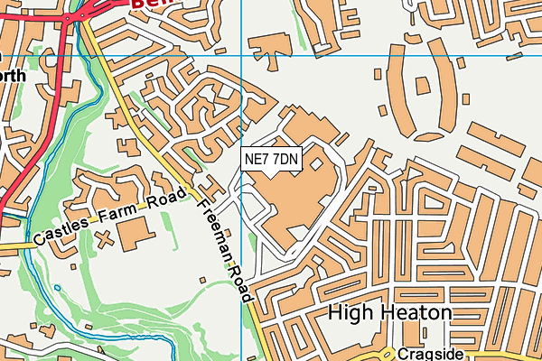 NE7 7DN map - OS VectorMap District (Ordnance Survey)