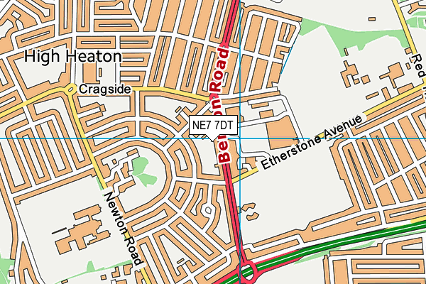 The Gym Group (Newcastle East) map (NE7 7DT) - OS VectorMap District (Ordnance Survey)