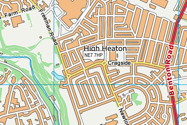 Heaton Stannington Fc map (NE7 7HP) - OS VectorMap District (Ordnance Survey)