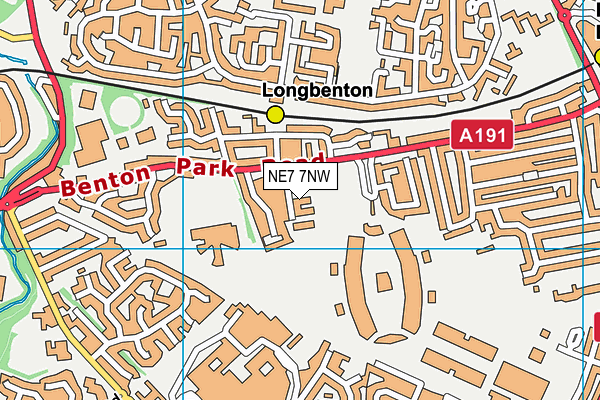 NE7 7NW map - OS VectorMap District (Ordnance Survey)