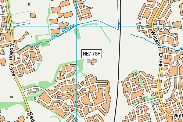 Newcastle United Academy map (NE7 7SF) - OS VectorMap District (Ordnance Survey)