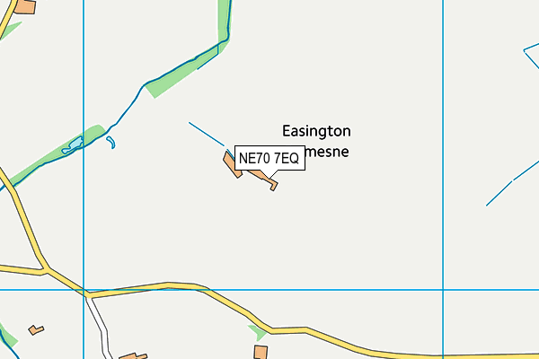 NE70 7EQ map - OS VectorMap District (Ordnance Survey)