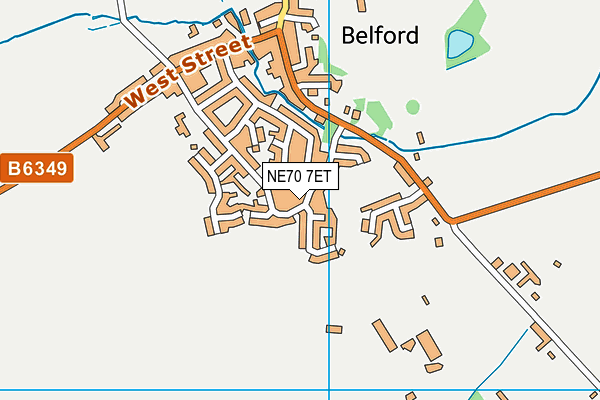 NE70 7ET map - OS VectorMap District (Ordnance Survey)