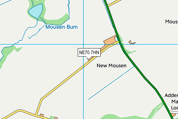 NE70 7HN map - OS VectorMap District (Ordnance Survey)