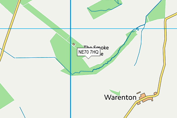 NE70 7HQ map - OS VectorMap District (Ordnance Survey)