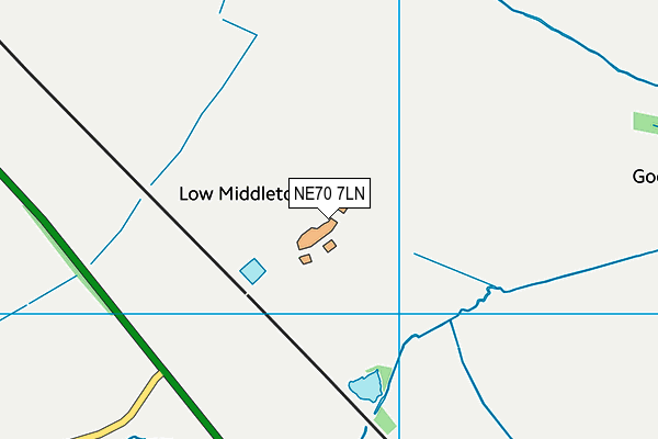NE70 7LN map - OS VectorMap District (Ordnance Survey)