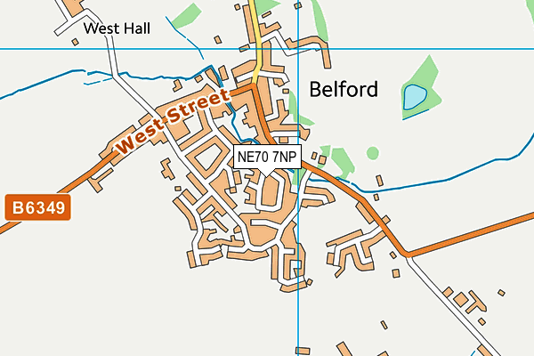 NE70 7NP map - OS VectorMap District (Ordnance Survey)