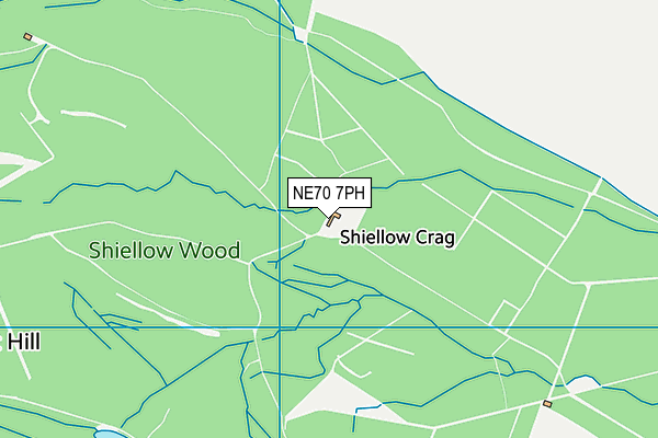 NE70 7PH map - OS VectorMap District (Ordnance Survey)