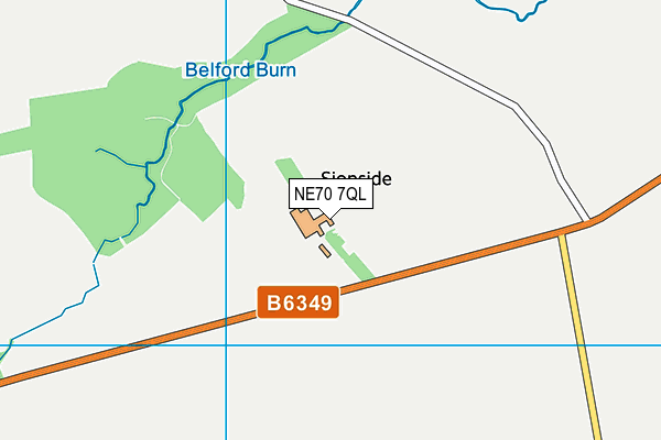 NE70 7QL map - OS VectorMap District (Ordnance Survey)