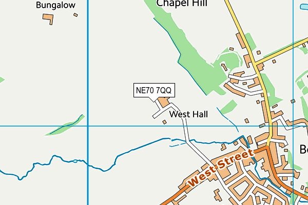 NE70 7QQ map - OS VectorMap District (Ordnance Survey)