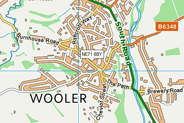 NE71 6BY map - OS VectorMap District (Ordnance Survey)